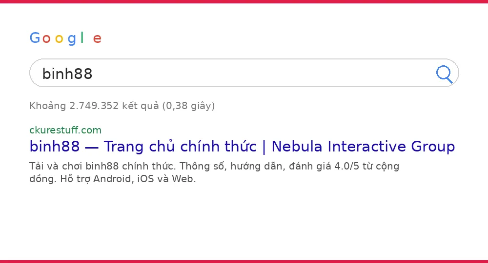 Cách tìm binh88 trên Google